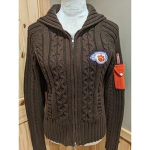 Womens Edden Collegiate Brand Apparel Clemson Tigers zip up Sweater - si…